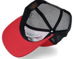 British Punk Logo Red/Black Trucker - Bearded Man