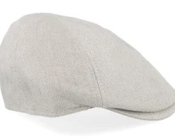Broker 41 Organic Hemp/Linen Sand Flat Cap - MJM Hats