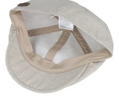 Broker 41 Organic Hemp/Linen Sand Flat Cap - MJM Hats