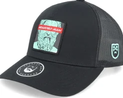 Bronze Beard Statue Black Trucker - Bearded Man