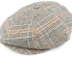 Brood Snap Cap Off White/Black/Paradise Orange Flatcap - Brixton