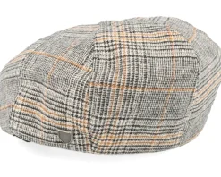 Brood Snap Cap Off White/Black/Paradise Orange Flatcap - Brixton