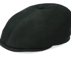 Brooklin 6-Panel Cap Soft Cotton Black Flat Cap - Stetson