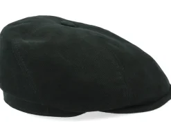 Brooklin 6-Panel Cap Soft Cotton Black Flat Cap - Stetson