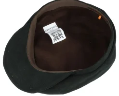 Brooklin 6-Panel Cap Soft Cotton Black Flat Cap - Stetson