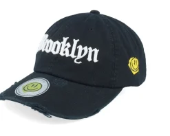 Brooklyn 3d Script Destroyed Black Dad Cap - Lucid Smile