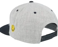 Brooklyn 3d Script Heather Grey/Black Snapback - Lucid Smile