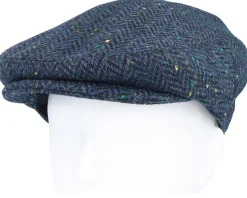 Brooklyn Flat Cap Navy Snap Cap - Jaxon & James