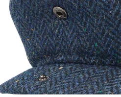 Brooklyn Flat Cap Navy Snap Cap - Jaxon & James