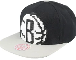 Brooklyn Nets 8 Bit Xl Black/Grey Snapback - Mitchell & Ness
