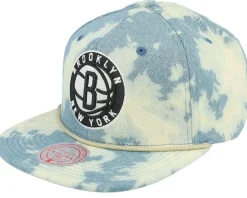 Brooklyn Nets Acid Wash Blue Snapback - Mitchell & Ness