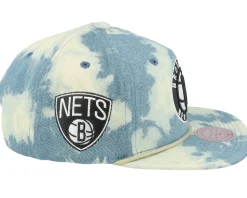 Brooklyn Nets Acid Wash Blue Snapback - Mitchell & Ness