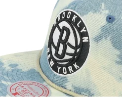 Brooklyn Nets Acid Wash Blue Snapback - Mitchell & Ness