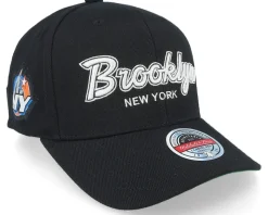 Brooklyn Nets Allstar Script Patch Classic Red Black Adjustable - Mitchell & Ness