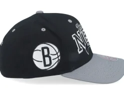 Brooklyn Nets Beautiful Chaos Pro Black Black/Grey Adjustable - Mitchell & Ness