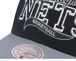Brooklyn Nets Beautiful Chaos Pro Black Black/Grey Adjustable - Mitchell & Ness