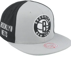 Brooklyn Nets Block Out Black Snapback - Mitchell & Ness
