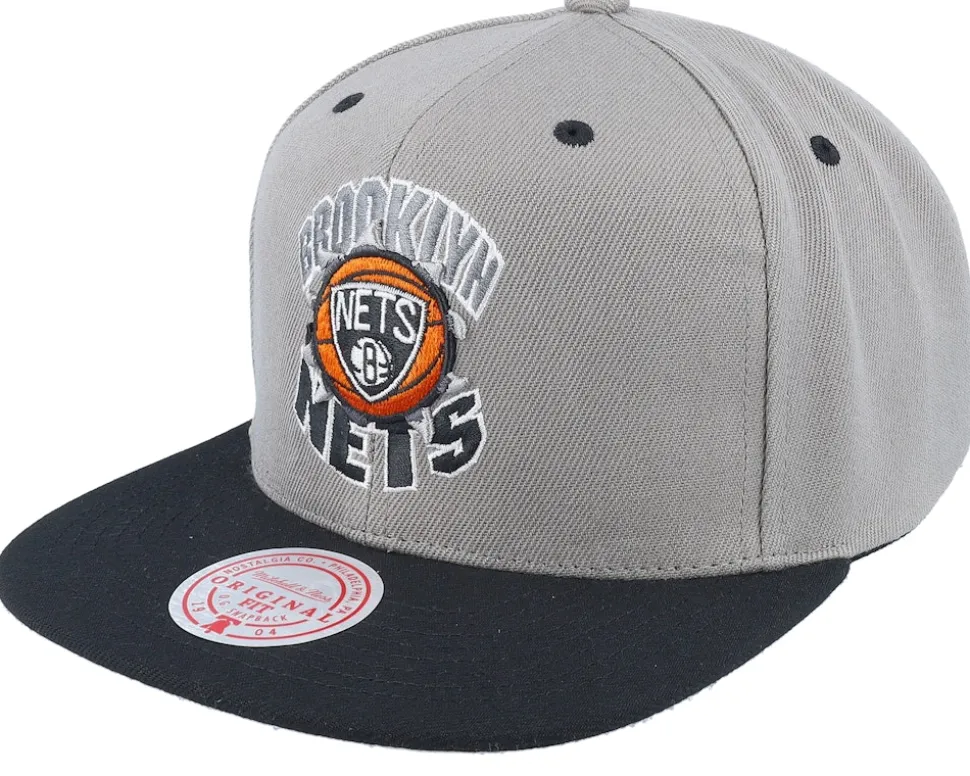 Brooklyn Nets Breakthrough Grey/Black Snapback - Mitchell & Ness
