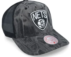 Brooklyn Nets Burnt Ends Black Trucker - Mitchell & Ness
