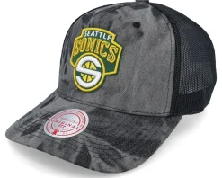 Brooklyn Nets Burnt Ends Black Trucker - Mitchell & Ness