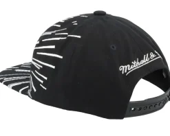 Brooklyn Nets Burst Deadstock Black Snapback - Mitchell & Ness