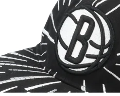 Brooklyn Nets Burst Deadstock Black Snapback - Mitchell & Ness