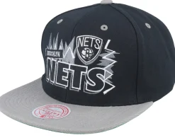 Brooklyn Nets Buzz Black Snapback - Mitchell & Ness