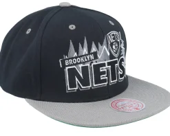 Brooklyn Nets Buzz Black Snapback - Mitchell & Ness