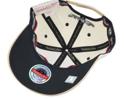 Brooklyn Nets Cardinal Classic Red Cream Adjustable - Mitchell & Ness