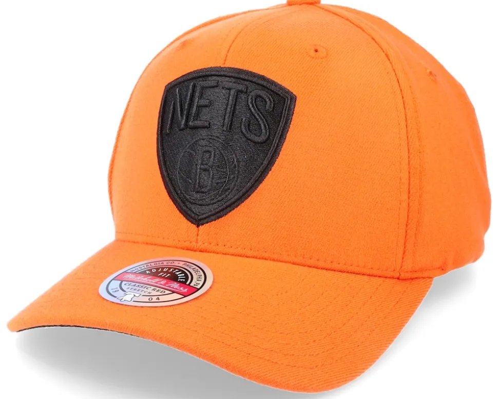 Brooklyn Nets Cast Snapback Dark Orange Adjustable - Mitchell & Ness