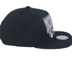 Brooklyn Nets Champ Stack Black Snapback - Mitchell & Ness