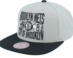 Brooklyn Nets City Love Grey/Black Snapback - Mitchell & Ness