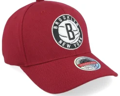 Brooklyn Nets Classic Red Burgundy Adjustable - Mitchell & Ness