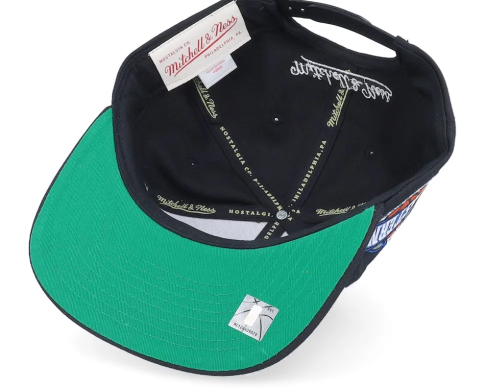 Brooklyn Nets Conference Patch Black Snapback - Mitchell & Ness