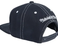 Brooklyn Nets Contrast Stitch Black Snapback - Mitchell & Ness