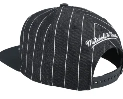 Brooklyn Nets Dem Stripes Black Snapback - Mitchell & Ness