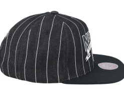Brooklyn Nets Dem Stripes Black Snapback - Mitchell & Ness