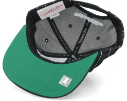 Brooklyn Nets Dem Stripes Black Snapback - Mitchell & Ness