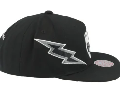 Brooklyn Nets Double Trouble Black Snapback - Mitchell & Ness