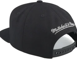 Brooklyn Nets Double Up Black Snapback - Mitchell & Ness