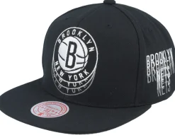 Brooklyn Nets Drop It Black Snapback - Mitchell & Ness