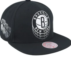 Brooklyn Nets Drop It Black Snapback - Mitchell & Ness