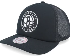 Brooklyn Nets Evergreen Black Trucker - Mitchell & Ness