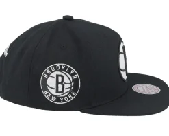 Brooklyn Nets Evergreen Black/White Snapback - Mitchell & Ness