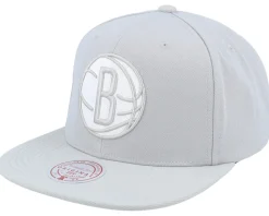 Brooklyn Nets Evergreen Grey/White Snapback - Mitchell & Ness