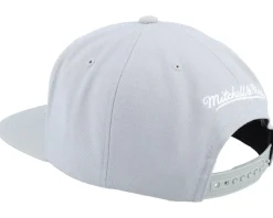 Brooklyn Nets Evergreen Grey/White Snapback - Mitchell & Ness