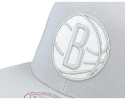 Brooklyn Nets Evergreen Grey/White Snapback - Mitchell & Ness