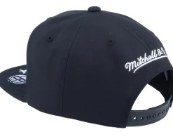Brooklyn Nets Front Loaded Black Snapback - Mitchell & Ness