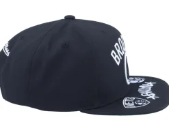 Brooklyn Nets Front Loaded Black Snapback - Mitchell & Ness