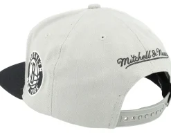 Brooklyn Nets Half & Half Grey/Black Snapback - Mitchell & Ness